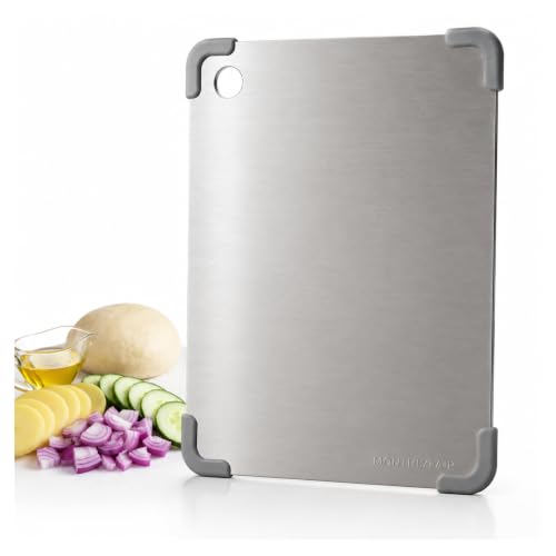 Stainless Steel Chopping Board, 36 x 25 cm for Vegetables & Meat - Image 4