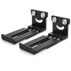 Universal Soundbar Wall Mount Bracket, Adjustable Depth 90–145 mm (3.5–6.1 in), Heavy-Duty Carbon Steel, Supports Up to 15 kg, Under-TV Mount, Compatible with All Soundbar Brands, Black