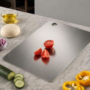 Stainless Steel Chopping Board, 45 x 31 cm for Vegetables & Meat
